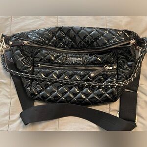 MZ Wallace Glossy Black Quilted Bag